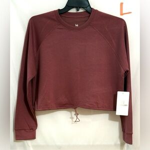 Women's Burgundy Long Sleeve Top